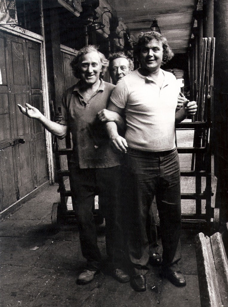 Albert McSweeney with market porters Covent Garden 1972