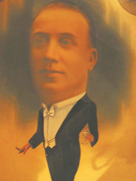 a caricature study of a man in a tuxedo