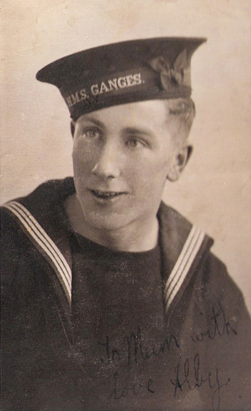Albert McSweeney in the uniform of the Royal Navy in 1940