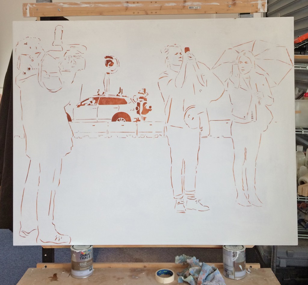 Underdrawing of a painting