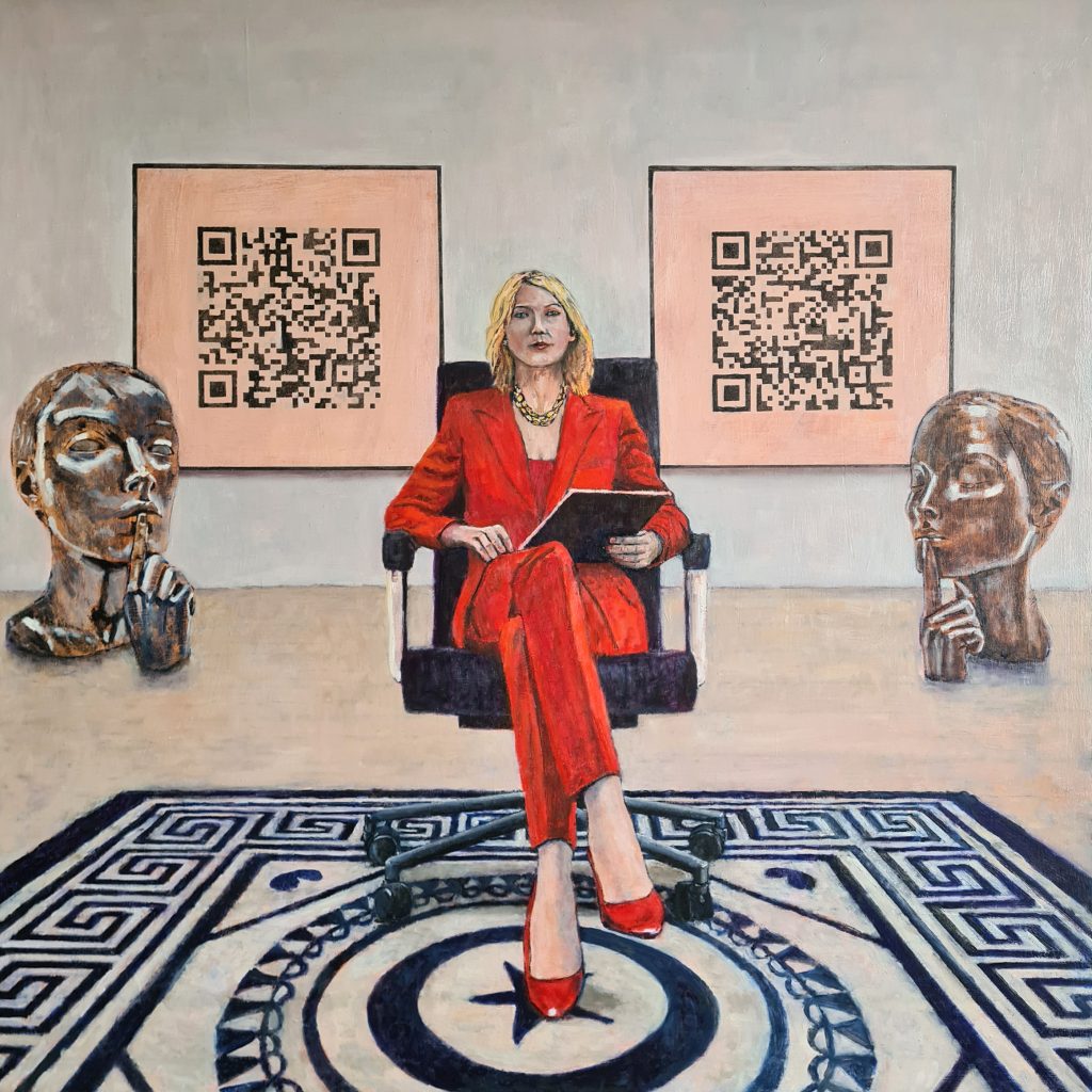 The Quiet Zone is an oil painting by British artist John McSweeney