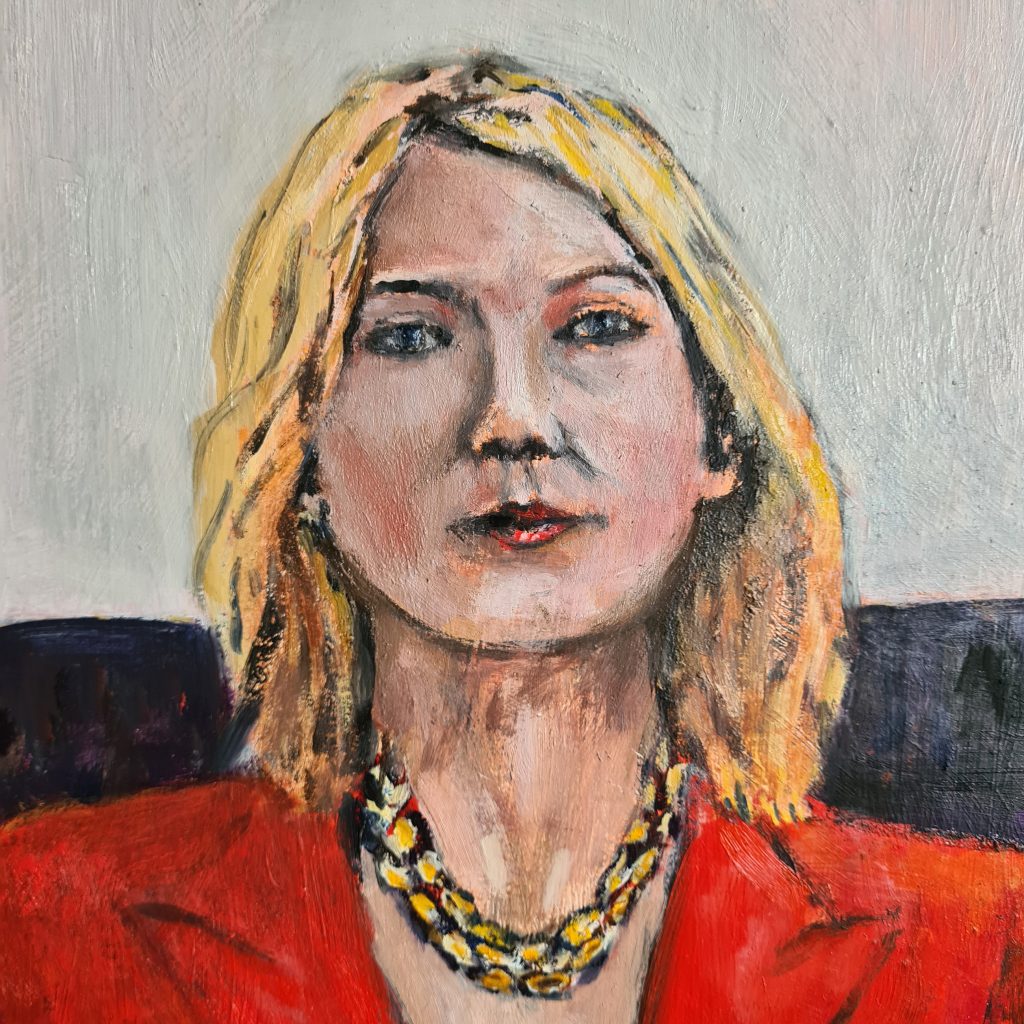 A detail from The Quiet Zone, an oil painting by British artist John McSweeney